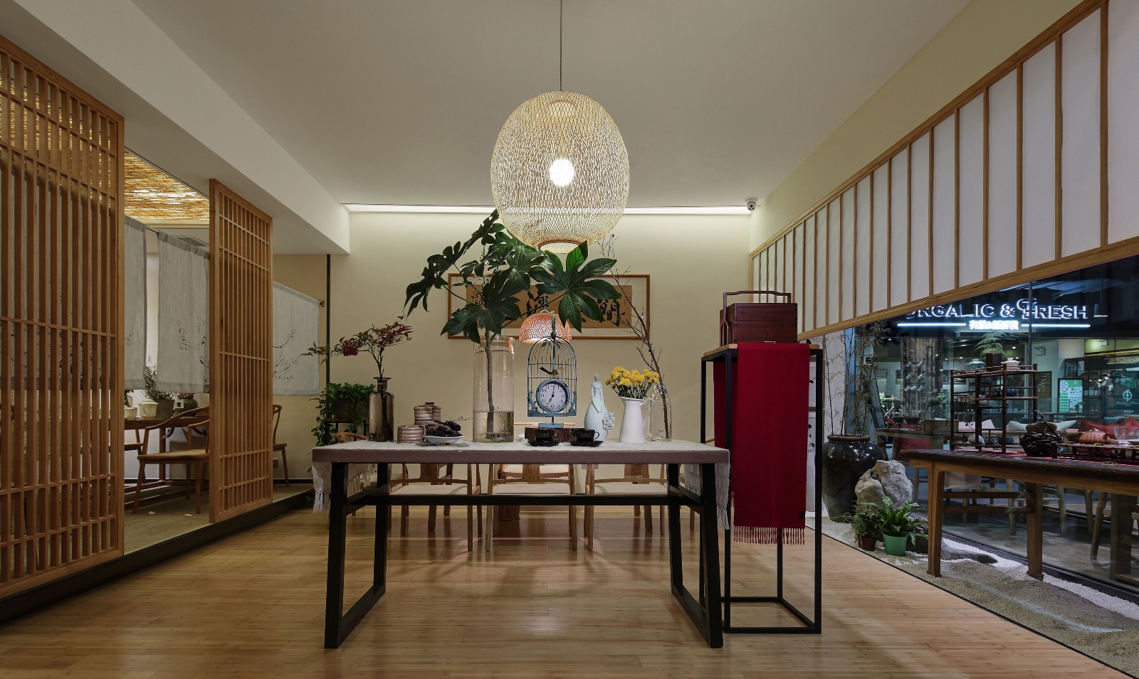 普陀區(qū)120平茶莊裝修設(shè)計-第6張圖片-上海古都建筑設(shè)計集團(tuán)